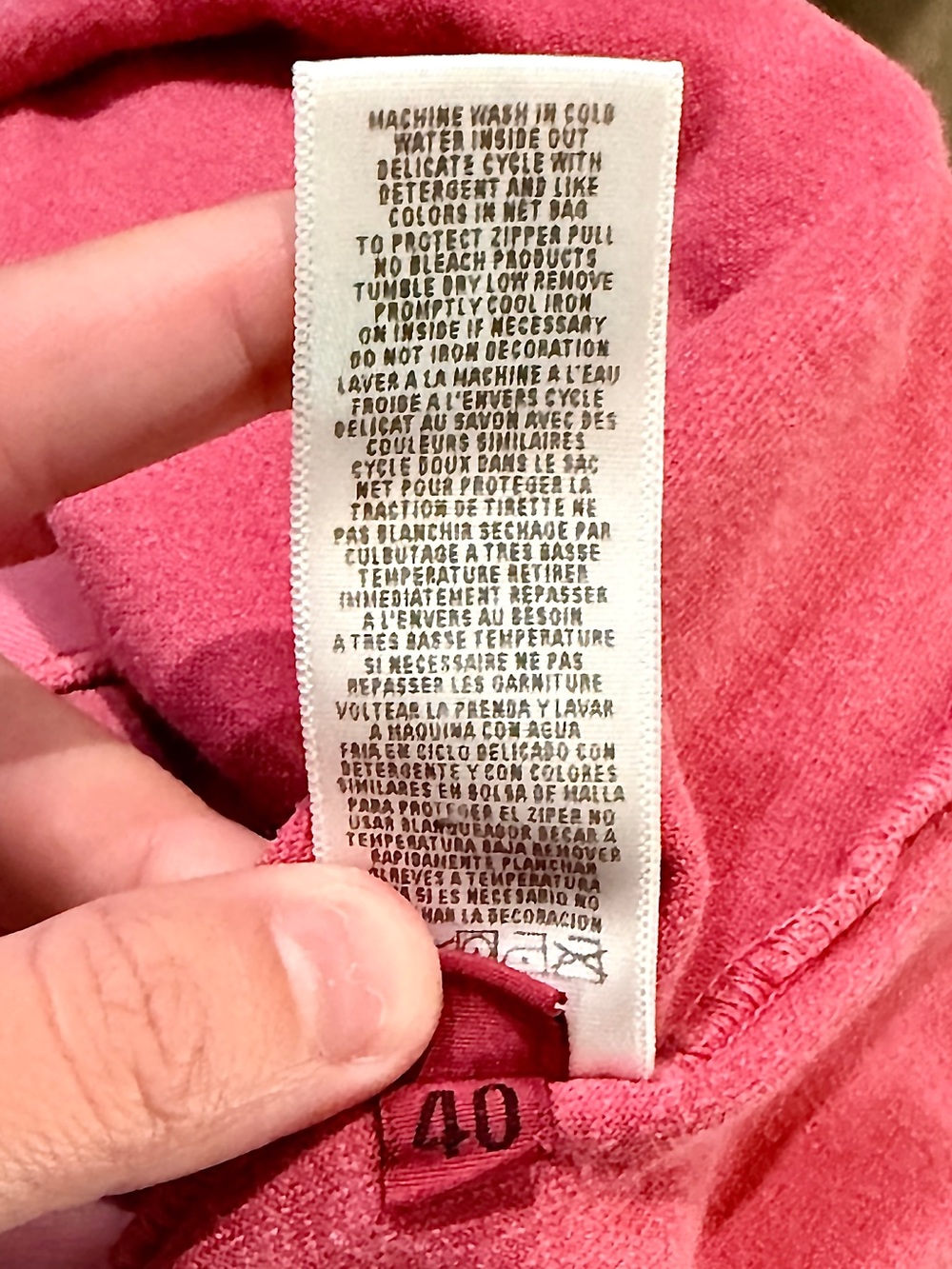 VINTAGE Juicy Couture Velour Tracksuit Set Hot Pink Butterfly Crown Y2K~Size S - Picture 3 of 16